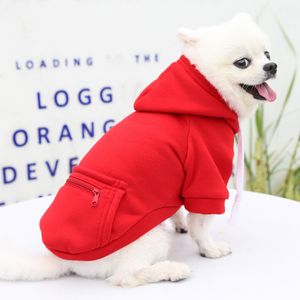 Vestuário de cães com capa outono inverno pequeno tamanho pequeno tamanho grande cães zíper bolso hoodie gato roupas para animais de estimação suprimentos peluche pomeranian labrador zl0345