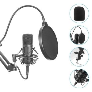 USB Bilgisayar Mikrofon Seti 192KHZ / 24bit Yüksek Örnekleme Hızı Profesyonel Podcast Condenser Mikrofon PC Karaoke YouTube için