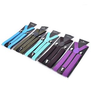 Moda unissex ajustável clip-on suspensórios elast feminino 3 clip-on y-back suspensórios masculinos suspensórios elásticos para calças para macacão1319q