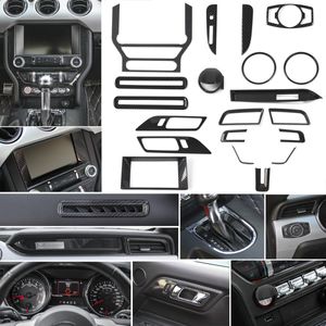 ABS Carbon Fibre Car Central Dashboard Комплект для интерьера для Ford Mustang 15+ 20 шт.