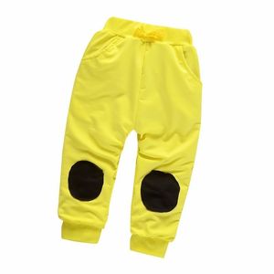 Moda Bebek Erkek Kız Pamuk Pantolon İlkbahar Yaz Çocuk Yama Sweatpants Toddler Rahat Pantolon Çocuk Giysileri 1-5 Yıl LJ200831