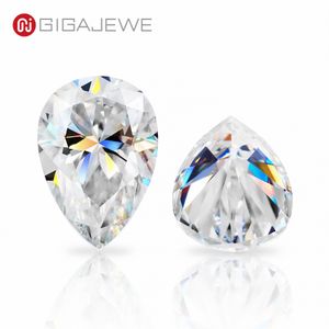 Gigajewe Beyaz D Renk Armut Kesim VVS1 MOISSANITE Pırlanta 4x6mm-10x14mm Takı Yapma Makinesi Kesim Için