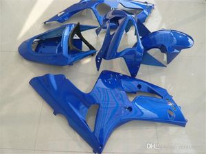 Kawasaki Ninja ZX için Enjeksiyon Kalıp Kalıcılık Kiti 600CC 03 04 ZX6R 636 2003 2004 Moda Mavi Yüzler Set ZX45