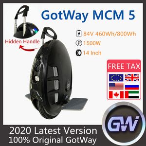 Оригинал Goosway regode MCM5 Unicycle 84V 800WH Electric Self Balance Scooter 14-дюймовый одноколесный одно колесо электрический скутер с приложением