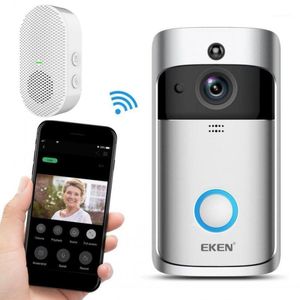 Eken v5 video kapı zili akıllı kablosuz wifi güvenlik kapı zili, ev monitörü gece görüşü toptan 20pcs/lot1