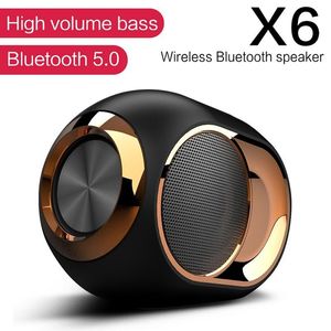 Звуковая панель X6 Bluetooth TWS Портативные колонки с FM-сабвуфером Беспроводные громкоговорители Hi-Fi звуковая коробка Водонепроницаемый адаптер для наружной акустической системы TF Aux Cable Play Music