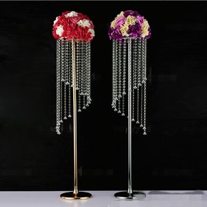 10 adet Gümüş Çiçek Vazo Sütun Standı Metal Yol Kurşun Düğün Centerpieces Raf Olay Parti Noel Dekorasyon 120 cm 80 cm