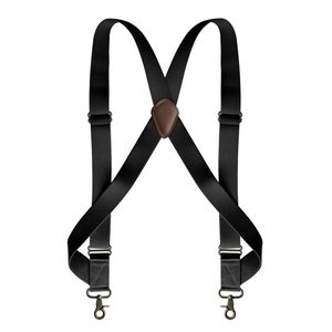 Suspendentes de caminhoneiro pesado para homens Trabalho 2.5cm de largura x-back com 2 grampos laterais Ganchos Ajustável Elastic Grandes Chaves de Colha 220221