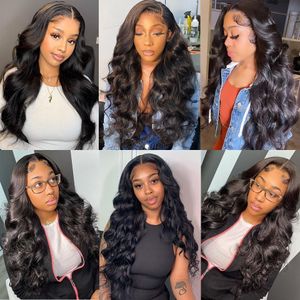 13x6 Body Wave Lace Wig Human Hair Wigs Brazilian 30 40 inch Water Wave 5x5 Transparent Lace Closure Frontal Wig For Black Womenfactory dire