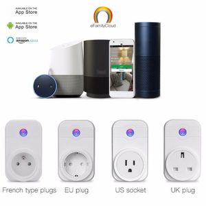 Wi-Fi Smart Plug Plug Home Automation Applion Приложение Thing Timing Switch удаленное управление 100-240V WiFi сокет работает с Amazon Alexa и Google