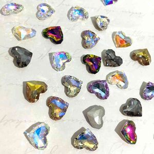 50 pcs brilhante amor diamante arte pontyback cola de cristal em grânulos de strass diy acessórios de telefone decoração de unha