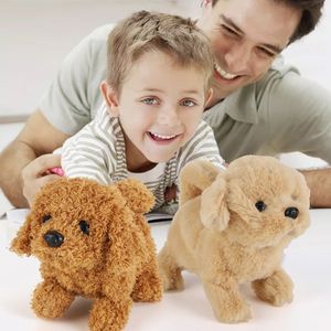 Interactive Plush Puppy Electronic Toys Cute Robot Dog Funny Plush Toys For Children Birthday Christmas Birthday Gift LJ201105