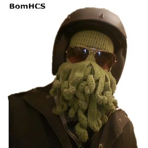 BOMHCS Novetly Tentacle Ahtapot Korsan Cthulhu Tığ Beanie Şapka Rüzgar Maskesi Kapağı Y201024