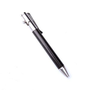 Carbon Fiber Bolt Action Tactical Pen Self-defense Pocket Pen Glass Breaker Outdoor Survival EDC