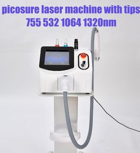 Preço de fábrica Picossecond 1064 / 532/1320 / 755nm NDDYAG Laser Tattoo Máquina de remoção Laser Remover Tatuagem Sobrancelha Uso de Pigmento para Salão Spa Center