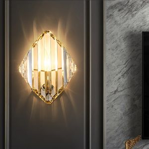 Lâmpadas de parede LED E14 Garra de cristal de parede AC85-265V Lustres ao lado da lâmpada para o quarto Luzes do banheiro decoram