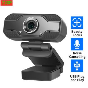 Mini 720P HD Веб-камера с микрофоном USB Бесплатный компьютер PC Web Camera для Live Conventer Video Calling Conference