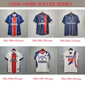 Paris Retro 1998 a 2013 Jersey de Futebol Weah Anelka Okocha Ibrahimovic Beckham de Alta Qualidade Camisa Clássica Atacado