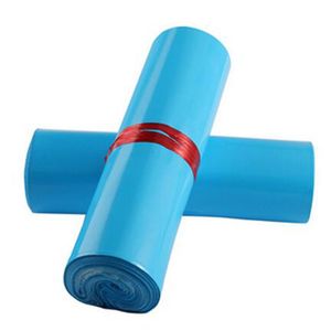 20 * 35 cm Mavi Kurye Poli Mailer Çanta Plastik Post Posta Kılıfı Zarf Kendinden Yapışkanlı Mühür Paket Çuvallar