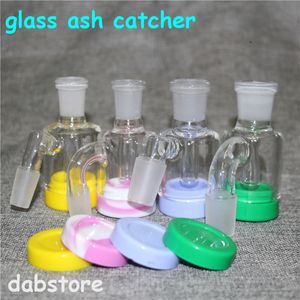 Cookahs Glass Bong Ashs лысители 14 мм 18 мм толстый Pyrex Bubbler Abber Catcher 45 90 градусов Ashcatcher Водопроводные трубы