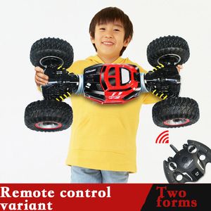 RC CAR 4WD грузовик двухсторонний 2,4 ГГц один ключ трансформация по всей местности автомобиль варанид альпинизм дистанционного управления автомобиль игрушка для мальчиков