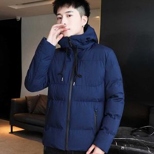 Uomo Caldo Inverno Cotone Imbottito Giù Cappotto Slim Spesso Casual Giacca Parka