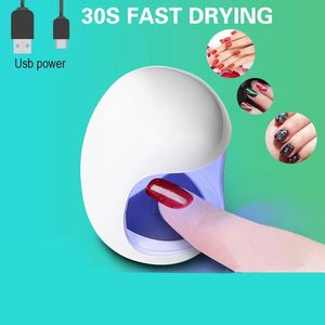 Mini 3W usb pembe yumurta şekli tasarımı 30s hızlı kurutma UV LED lamba tırnak kurutma makinesi cila kürleme ışık