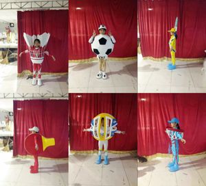 Badminton Masa Tenisi Futbol Spor Eşyaları Göster Yüz Maskot Kostüm Çocuk Boyutu Ücretsiz Kargo Destek Özelleştirme