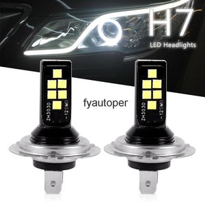2 adet Araba H7 LED Süper Parlak Sis Işık SMD Ampul Işıklar 6000 K Beyaz Kırmızı Amber Değiştirme Sürüş Lambası Otomotiv Için