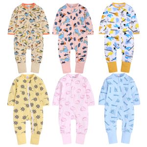 Yenidoğan Tulum Bebek Kız Erkek Tulum Unisex Pamuk Giyim Bebek Kıyafetleri Yürüyor Çocuk Baskı Giysileri Bebek Romper Pijama