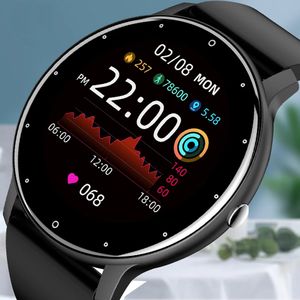 ZL02 Akıllı İzle Erkekler Kadınlar Uyku Kalp Hızı Monitörü Çok Fonksiyonlu IP67 Su Geçirmez Spor Pedometre Gerçek Zamanlı Hava IOS Android Için