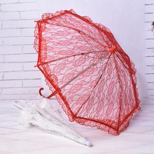Hayranlar Parasoller Dantel Parasol Şemsiye Düğün Moda Dekorasyonu Vintage Çiçek Partisi Cosplay268y