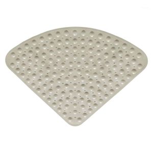 Banyo Paspasları Fan şeklindeki kaymaz Köşe Duş Mat Plastik Sektörü Ped Banyo Zemin Halı Halı Footpad Vantuz Drenaj Ile 35