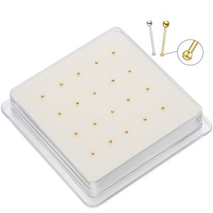 20 Adet/kutu 1.0mm/1.2mm Zarif Minik Top Burun Çıtçıt Piercing Takı Piercing Nariz Nez Joyera Cuerpo 220224