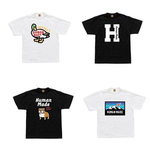 Erkekler ve Kadınlar Kısa Kollu T Shirt Nigo İnsan Yapımı Karikatür Ördek Baskı T-shirt Yaz Japon Gevşek Rahat Yuvarlak Boyun Kısa Kollu Tees