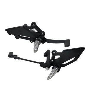 Kawasaki için Motosiklet Vites Kolu Frontset Ayak Peg Braketi Footrest Pedal Shifter - Siyah