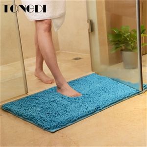 TONGDI Bathroom Carpet Mats Soft Shower Microfiber Chenille Anti-skip Sop Rug Decoration For Home Bathroom Living Kitchen Room Y200527