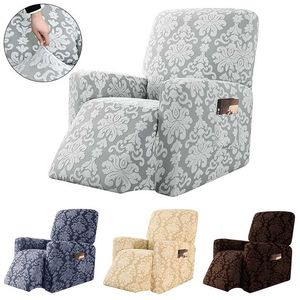 Jacquard Recliner Sofa Chair Cover Elastic Armchair Slipcover All-inclusive Relax Armchair Cover Massage Sofa Cover 211102