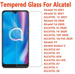 2.5D Vidro Temperado para Alcatel 1S 3L 1L 2021 Alcatel B 1A 1 V 1SS 1S 1SE 2020 1 V Avalon V A3 U5 A50 A5 A5 LED A7 5 5x Protetor de Tela Telefone