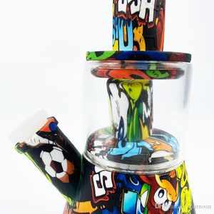 Nargile Kırılmaz Filtre Silikon Bong Nargile Percolatörler PERC Çıkarılabilir Su Borular Cam Sigara İçme Ürünleri Bowl Mini Bongs Dab Rig Bent Tipi