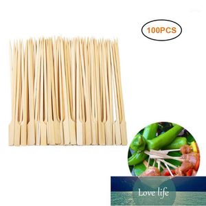 100PCS Disposable Wood Sticks Barbecue Tools Natural BBQ Bamboo Skewers For Shish Kabob Grill Fruit1 Factory price expert design Quality Latest Style Original