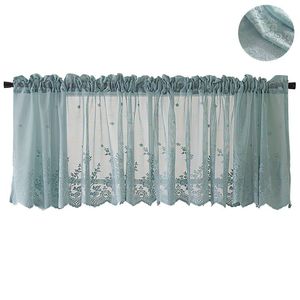 Perde Drapes Katı İşlemeli Dantel Sheers Çiçek Pencere Drapery Balkon Yatak Odası Modern Tül Vok Organza Perde Polyester