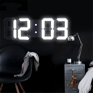 3D Grande LED Digital Wall Clock Data Time Celsius Nightlight Display Tabela Desktop Clocks Despertador da sala de estar decore 210310