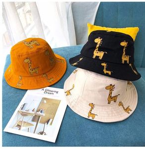Karikatür züraffe bebek şapka kova kapağı yaz çocuklar kız bebek kız çocuk şapka gündelik çocuklar güneş şapka pamuk kız şapkalar yeni