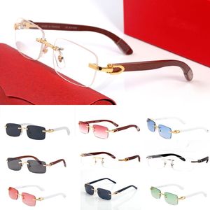 beyaz manda boynuzu gözlük güneş gözlüğü erkekler kadınlar marka fransa ünlü plastik cam çerçevesiz ahşap bambu gözlük altın metal kare açık sarı lens lunettes
