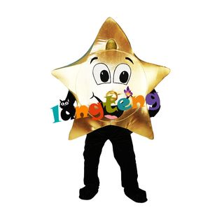 Mascot Costumes830 Golden Star Holiday Mascot Costume Design personagem de desenho animado