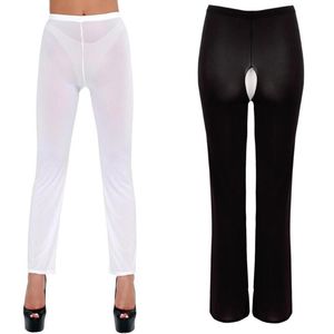 Женские трусики женщин сексуальные тощие глянцевые карандаш брюки брюки блестящие прозрачные леггинсы прозрачные Смотреть через белье