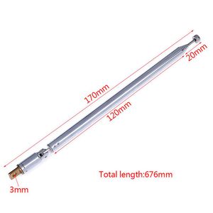 Replacement 765mm 7 Sections TV Antenna Telescopic Antena Aerial for Radio Television