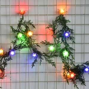 Lâmpada de corda solar de rattan 30led 8 modos de iluminação 5.5m cores RGB mudando a luz da decoração do Natal
