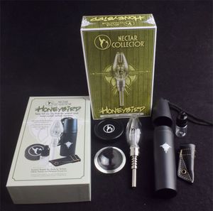 Mini Nectar Collector Kit Курительная труба с заменой нитью Титановый наконечник керамический кварцевый ногтей DAB стеклянные водяные бонги